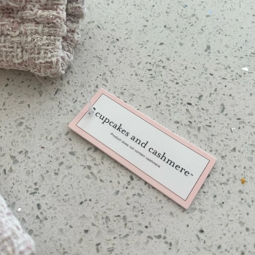 NWT Cupcakes & Cashmere Pink Tweed Texture
